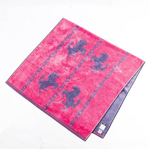 タオル 横浜ナナ NANA バスタオル ホース柄 ピンクグレー nn-bast8-E