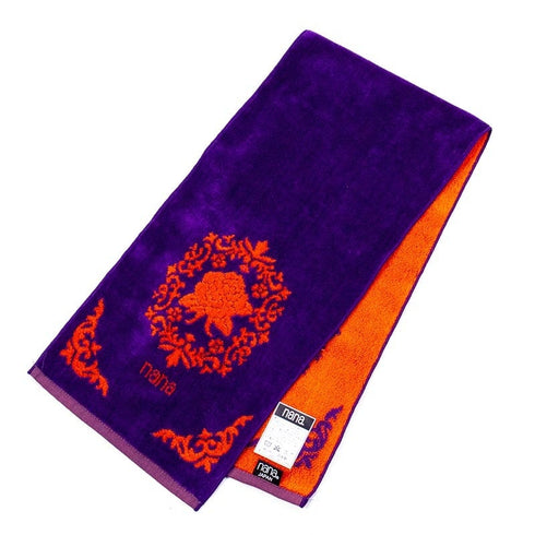 タオル 横浜ナナ 湘南ナナ NANA フェイスタオル ハーフ ローズ3柄 パープルオレンジ nn-fth12-L