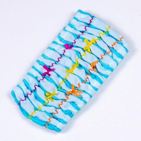 ヘアバンド TUNIC しましまのリボンバンド サックス 17166-B