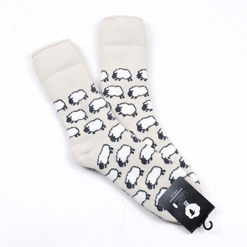 ソックス fromF モコモコソックス ランマス/ひつじ ライトベージュ サイズM 36-38 (22.5ー25cm)TV015MD