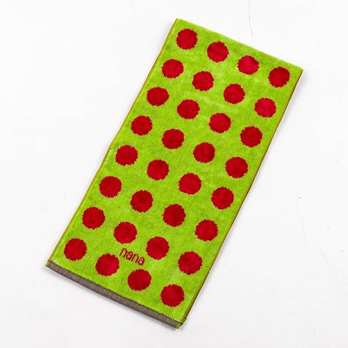 タオル 横浜ナナ 湘南ナナ NANA フェイスタオル ハーフ 水玉柄 イエローオレンジ nn-fth33-Q