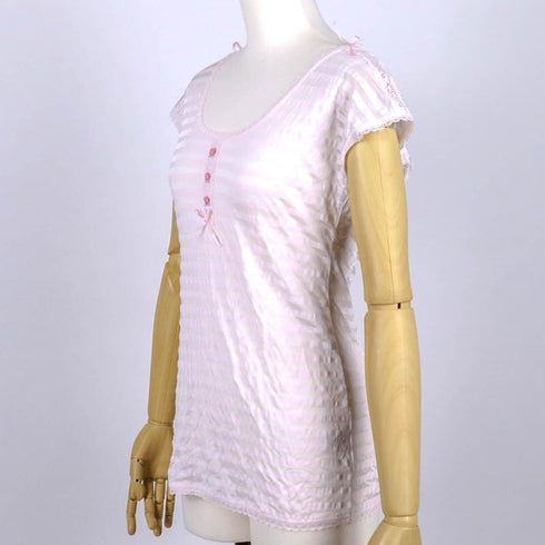 フレンチシャツ 下着 TUNIC【定番】 サッカーボーダー フレンチシャツ ピンク 9447-B