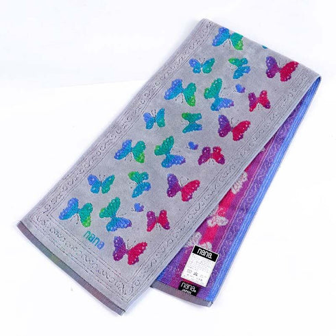 タオル 横浜ナナ 湘南ナナ NANA フェイスタオル ハーフ パピヨン グレー多色 nn-fth7-A