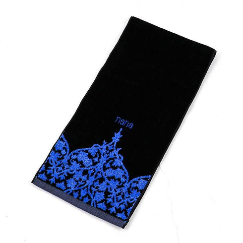 タオル 横浜ナナ 湘南ナナ NANA フェイスタオル ハーフ インディア柄 紺ブルー nn-fth26-P