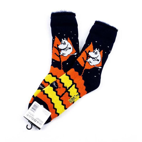 ソックス MOOMIN モコモコソックス ムーミンとスナフキン ネイビー サイズL 40-42 (26ー28.5cm)MM030LA