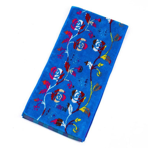 タオル 横浜ナナ 湘南ナナ NANA フェイスタオル ハーフ ローズパピヨン ブルー多色 nn-fth9-F