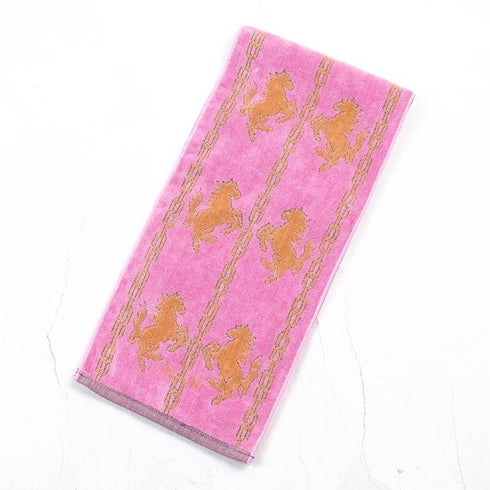 タオル 横浜ナナ 湘南ナナ NANA フェイスタオル ハーフ ホース柄 ピンクベージュ nn-fth32-N