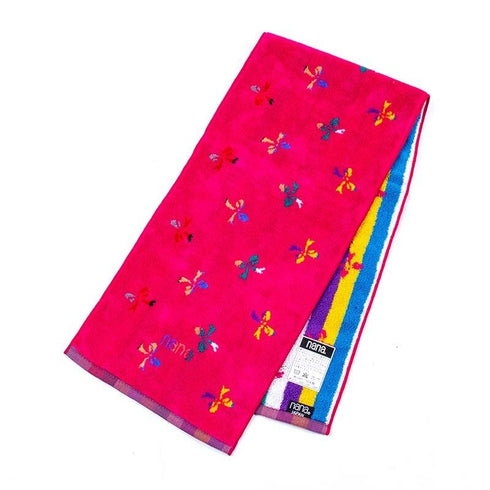 タオル 横浜ナナ 湘南ナナ NANA フェイスタオル ハーフ リボン ピンク多色 nn-fth37-A