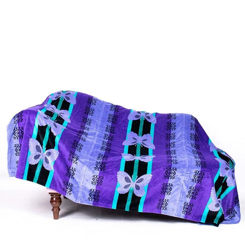 タオル 横浜ナナ NANA タオルケット B蝶 パープル nn-ket1-F