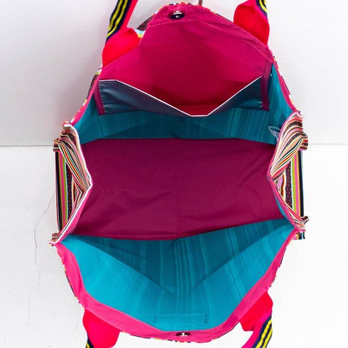 バッグ TUNIC タフタ転写プリントバービーストライプのBag マルチボーダー 18161-A