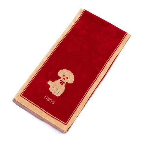 タオル 横浜ナナ 湘南ナナ NANA フェイスタオル ハーフ プードル アカベージュ nn-fth4-A