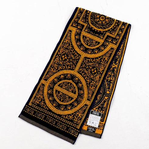 タオル 横浜ナナ 湘南ナナ NANA フェイスタオル ハーフ ドーム柄 クロイエロー nn-fth27-V