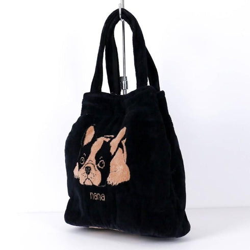 バッグ 横浜ナナ 湘南ナナ NANA タウンバッグ フレンチブルドッグ クロベージュ nn-twn5-A