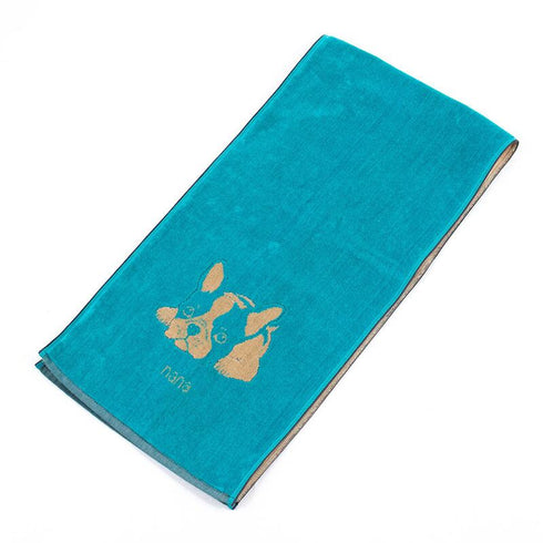 タオル 横浜ナナ 湘南ナナ NANA スポーツタオル フレンチブルドッグ ターコイズブルーベージュ nn-spt73