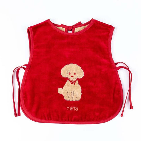 子供エプロン 横浜ナナ NANA 子供前掛け プードル アカベージュ nn-kep4C