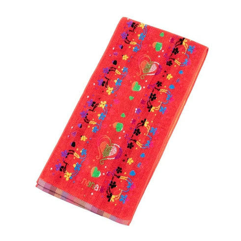 タオル 横浜ナナ NANA フェイスタオル ハーフ ハートフラワー オレンジ多色 nn-fth18-F