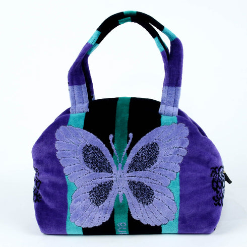 バッグ 横浜ナナ NANA ボストンバッグ中 B蝶 パープル nn-btm39