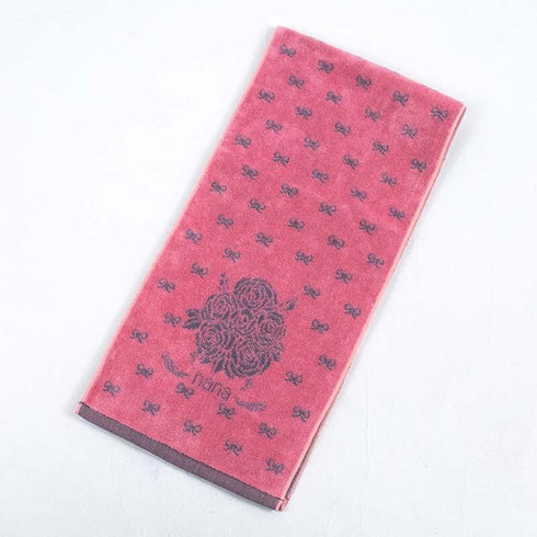 タオル 横浜ナナ NANA フェイスタオル ハーフ ブーケ ピンクグレー nn-fth31-A