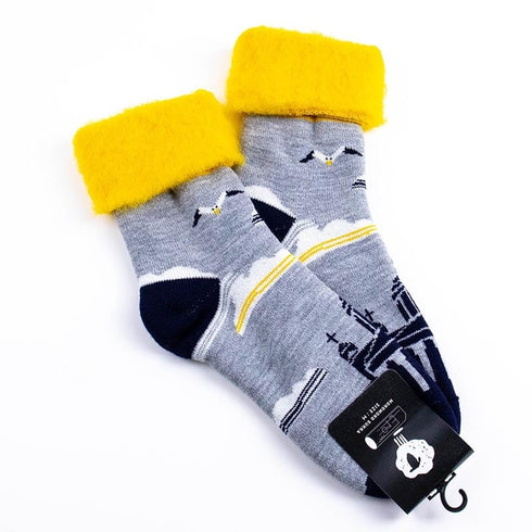 ソックス fromF モコモコソックス ヘルシンキ ライトメルグレー サイズM 36-38 (22.5ー25cm)TV093MLMG