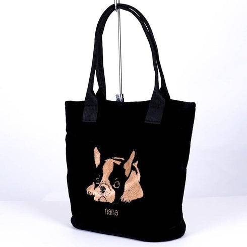 バッグ 横浜ナナ 湘南ナナ NANA H1バッグ フレンチブルドッグ クロベージュ nn-H1-12A