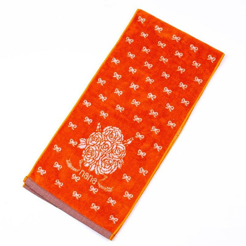 タオル 横浜ナナ 湘南ナナ NANA フェイスタオル ハーフ ブーケ オレンジシロ nn-fth31-C