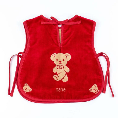 子供エプロン 横浜ナナ NANA 子供前掛け ベア アカベージュ nn-kep1B