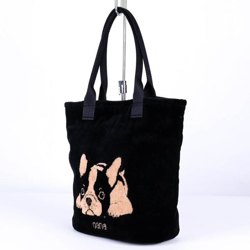 バッグ 横浜ナナ NANA ナナバッグ小 フレンチブルドッグ クロベージュ nn-bs18