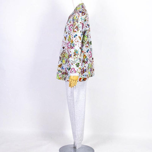 パジャマ TUNIC 40接結・リースエンジェル 襟付全開トレーナーパジャマ グレー杢 フリーサイズ 29334-C