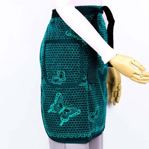 エプロン 横浜NANA サロンエプロン レースバタフライ   グリーン/淡グリーン