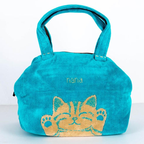 バッグ 横浜ナナ NANA ボストンバッグ バンザイネコ ターコイズブルーベージュ nn-btm62-B