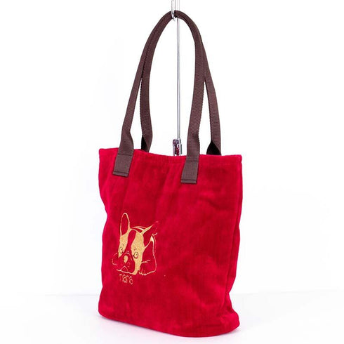 バッグ 横浜ナナ NANA H1バッグ 金糸刺繍 フレンチブルドック アカ金糸 nn-H1-15A