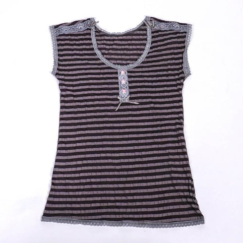 フレンチシャツ 下着 TUNIC【定番】 サッカーボーダー フレンチシャツ グレー 9447-F