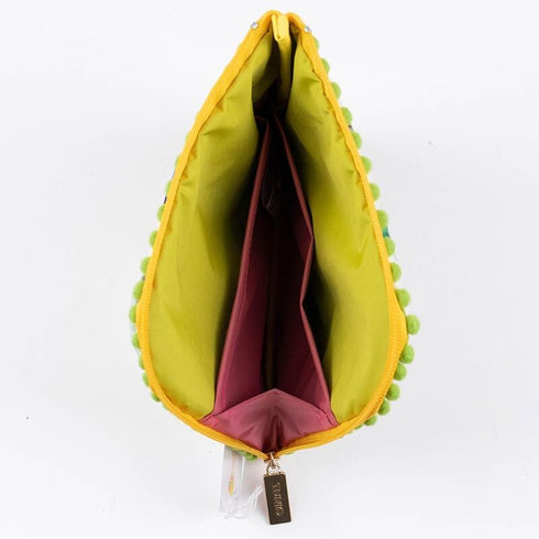 ポーチ TUNIC タフタ転写プリント+綿プリント サボテンハートのポーチ サボテン 18160-A