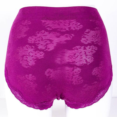 ショーツ 下着 TUNIC モダールメッシュ/プレミアムスムージー キレイフィットショーツ パープル 2136L-E