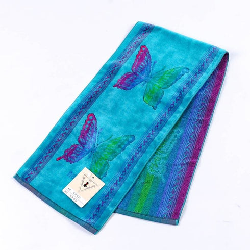 タオル 横浜ナナ 湘南ナナ NANA フェイスタオル ハーフ パピヨン2 ターコイズブルー多色 nn-fth8-B