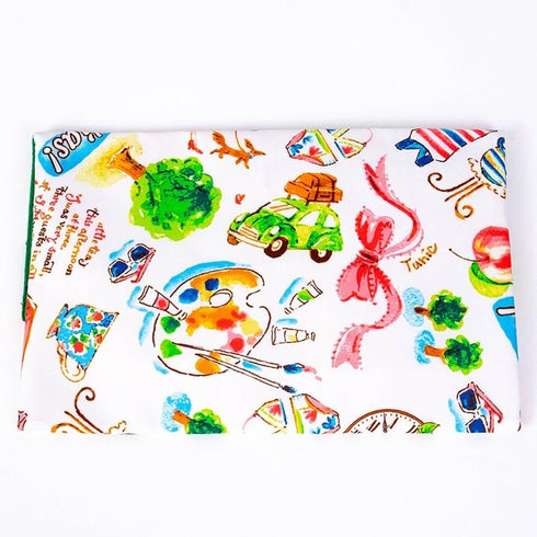 ケース TUNIC タフタ転写プリント エスパーニャバケーションのスリムケース シロ 17415-A