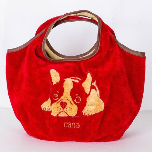 バッグ 横浜ナナ 湘南ナナ NANA Kバッグ フレンチブルドッグ柄 アカベージュ nn-k63