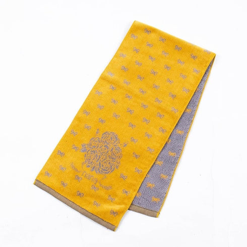 タオル 横浜ナナ 湘南ナナ NANA フェイスタオル ハーフ ブーケ イエローグレー nn-fth31-E