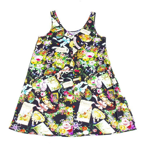 スリップ TUNIC ビスコラピア・オールハピネス Aラインスリップ クロ 1563-D