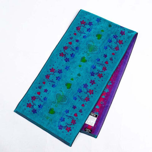 タオル 横浜ナナ 湘南ナナ NANA スポーツタオル ハートフラワー ターコイズブルー多色 nn-spt152