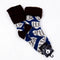 ソックス fromF モコモコソックス 葉っぱ ブルー サイズM 36-38 (22.5ー25cm)TV088MBL