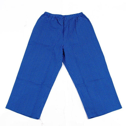 【セール】パジャマ TUNIC 80シルキーローンサッカー・水玉パーム 長袖全開パジャマ フリーサイズ ブルー AWS-26090-A