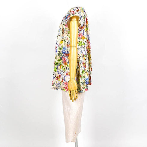 【セール】パジャマ TUNIC 80ローンサッカー・ハワイアン フレンチシャーリングパジャマ フリーサイズ SSS-33070-A