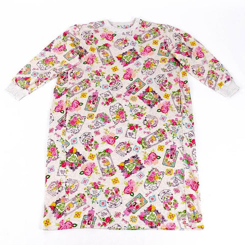 ワンピース TUNIC ミニ裏毛・カードレディ トレーナーワンピース フリーサイズ ベージュ杢 43926-A