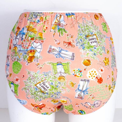 ショーツ TUNIC 80接結・ハーブガーデン オヤスミパンツ オレンジ サイズL 1128L-B