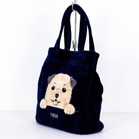 バッグ 横浜ナナ NANA タウンバッグ 柴犬 紺ベージュ nn-twn11A