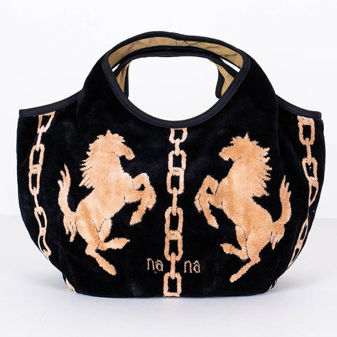 バッグ 横浜ナナ 湘南ナナ NANA Kバッグ ホース クロベージュ nn-k51