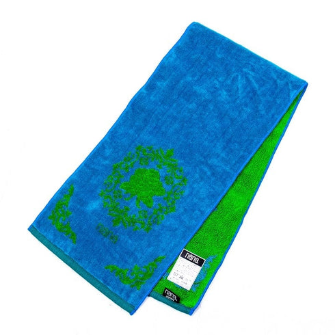 タオル 横浜ナナ 湘南ナナ NANA フェイスタオル ハーフ ローズ3柄 ブルーグリーン nn-fth12-K