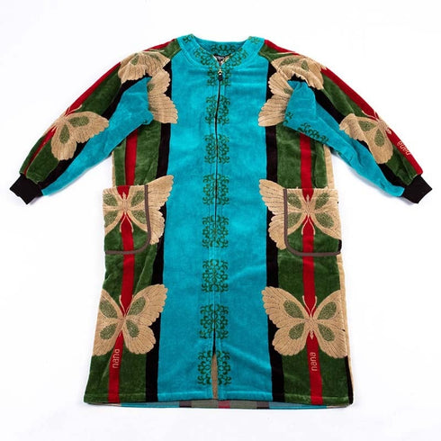 ガウン 横浜ナナ NANA ルームウェア サイズL B蝶 ベージュ nn-gwn1A