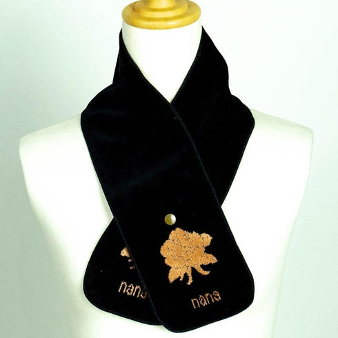 マフラー 横浜ナナ 湘南ナナ NANA ボタン付きナロータオルマフラー ローズ クロベージュ nn-tmf4-H